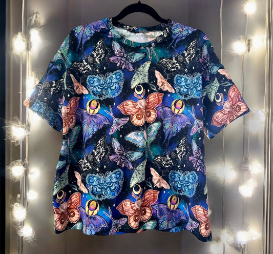 READY MADE - Oversized Tee - Moths - Size Medium