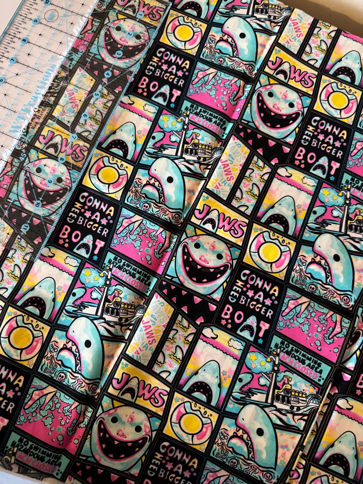 Shark - 0.5 metre Cotton Woven