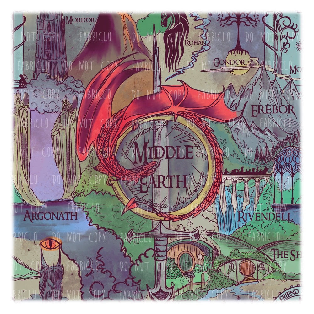 Lotr Map Coloured