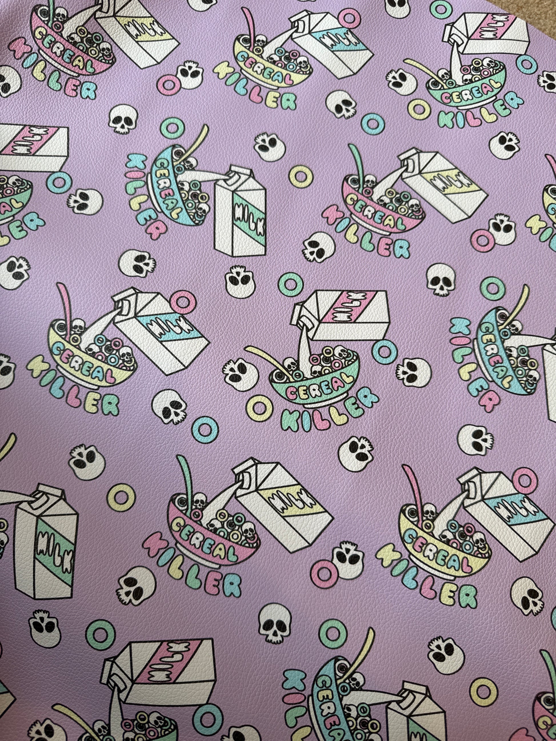Cereal Killer Pink Textured Vinyl - Half Roll